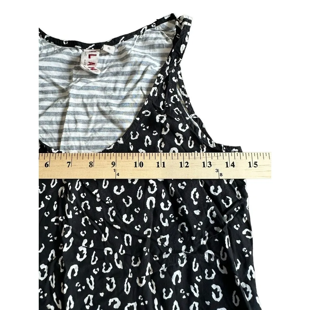 Anthropologie Dolan Size XS Left Coast Collection Tank Top Black White Gray E5-1 - Image 4