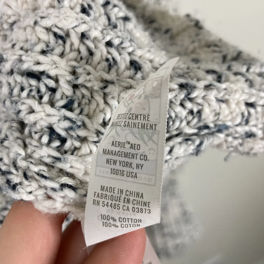 Aerie Offline Chillside Turtleneck Sweater Womens Size XS Oversized Slouchy Grey - Image 8