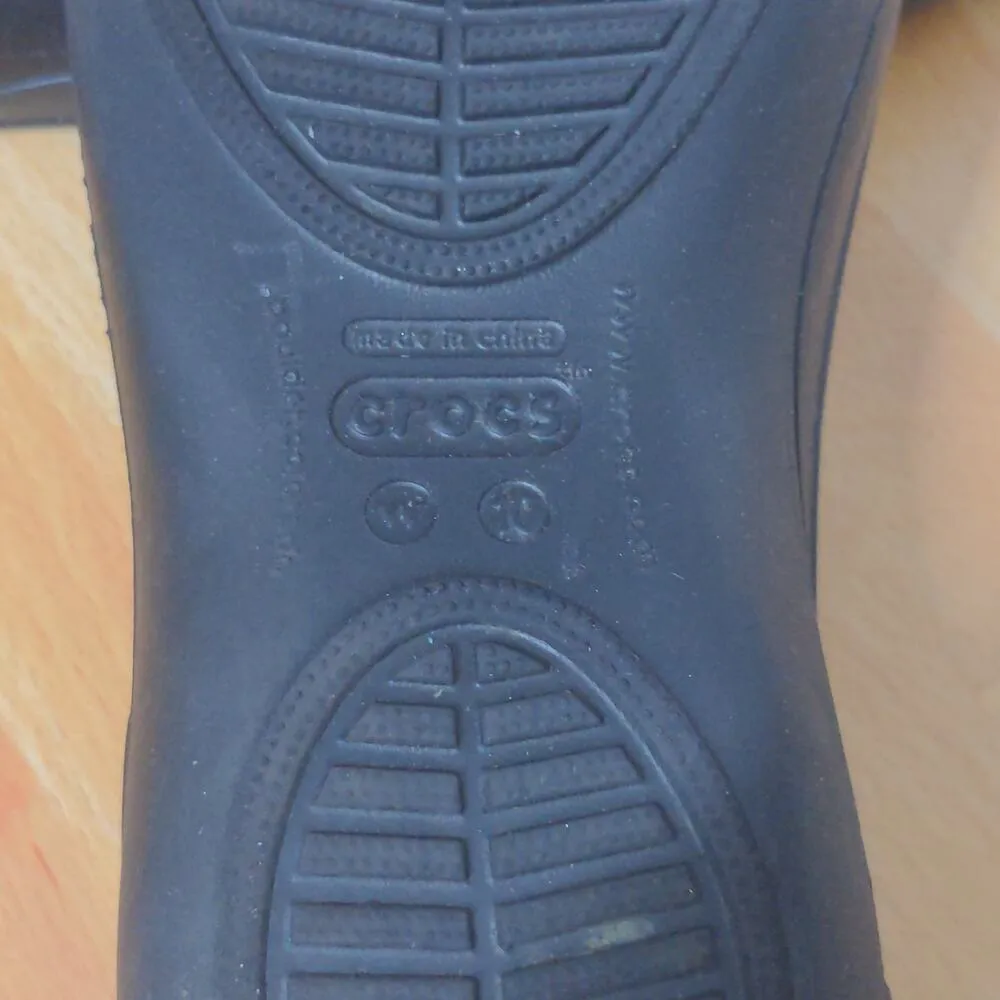 Crocs Black Thea Flats Slingbacks 11701 Croslite Comfort Casual Work - Size 10 - Image 12