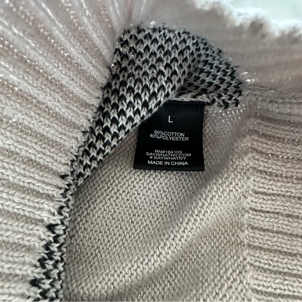 SAY WHAT Gray Combo Argyle V-Neck Vest • Sz L - Image 8