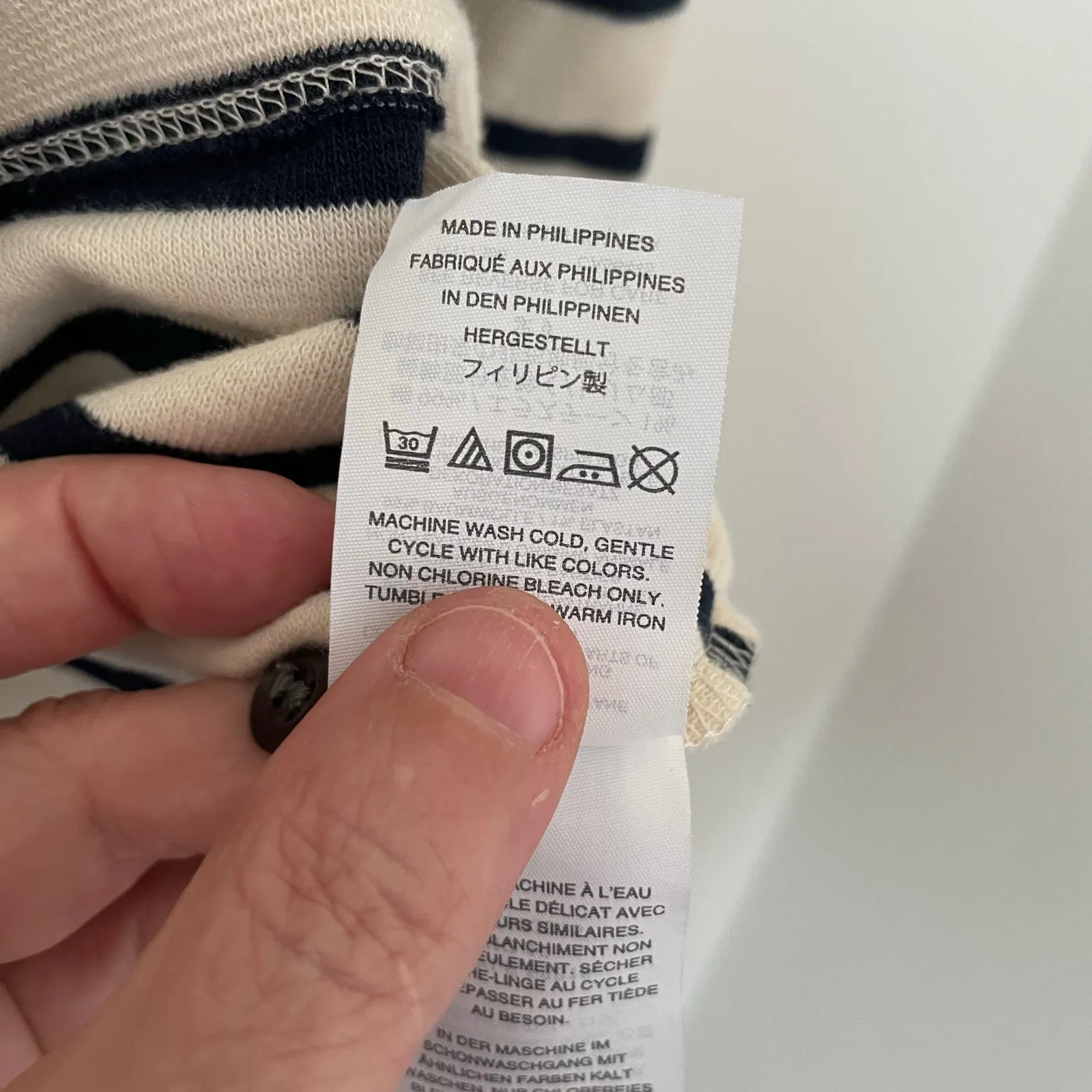 J.Crew Sz L striped V - Image 10