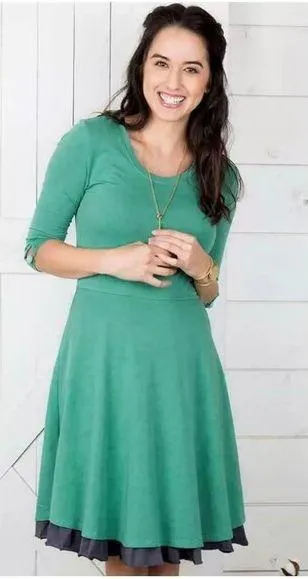 Matilda Jane Clothing with Joanna Gaines Green Pasture Dress Fit and Flare Small - Image 1