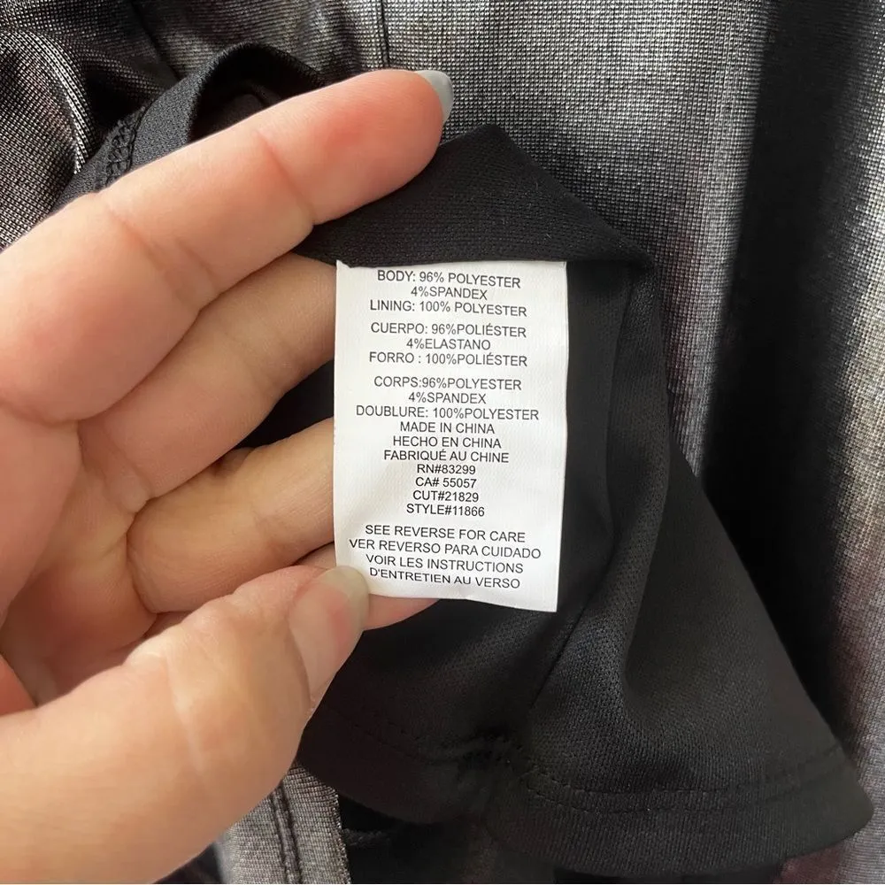 Jump Apparel Metallic Wrap Mini Dress Size 7/8 - Image 9