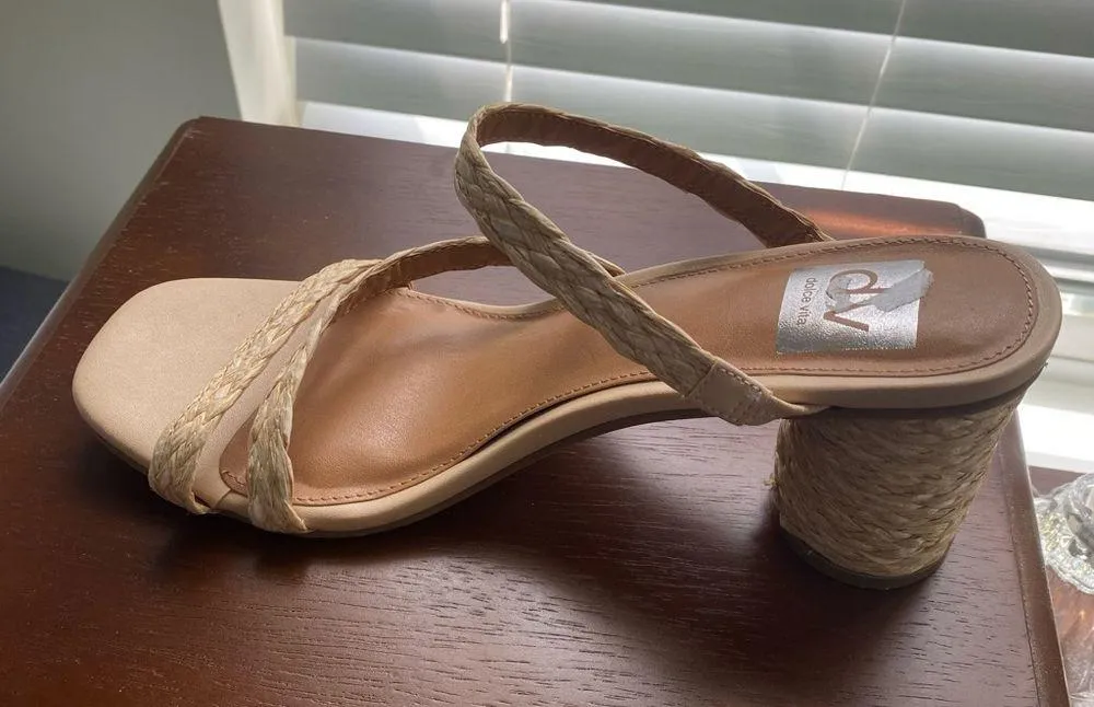 dv Dolce Vita Raffia Strappy Sandal Shoe Size 8 - Image 6