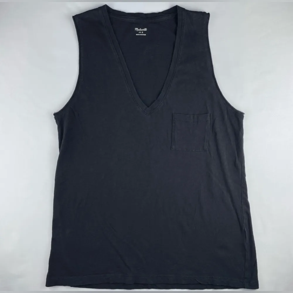 Madewell Whisper Cotton V-Neck Pocket Tank - Image 6