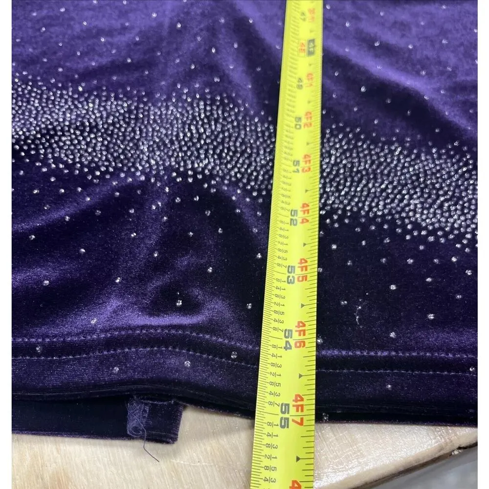 Vintage 90s Y2K Jessica Howard Purple Velvet Maxi Dress 8 Fairy Witchy Party - Image 10