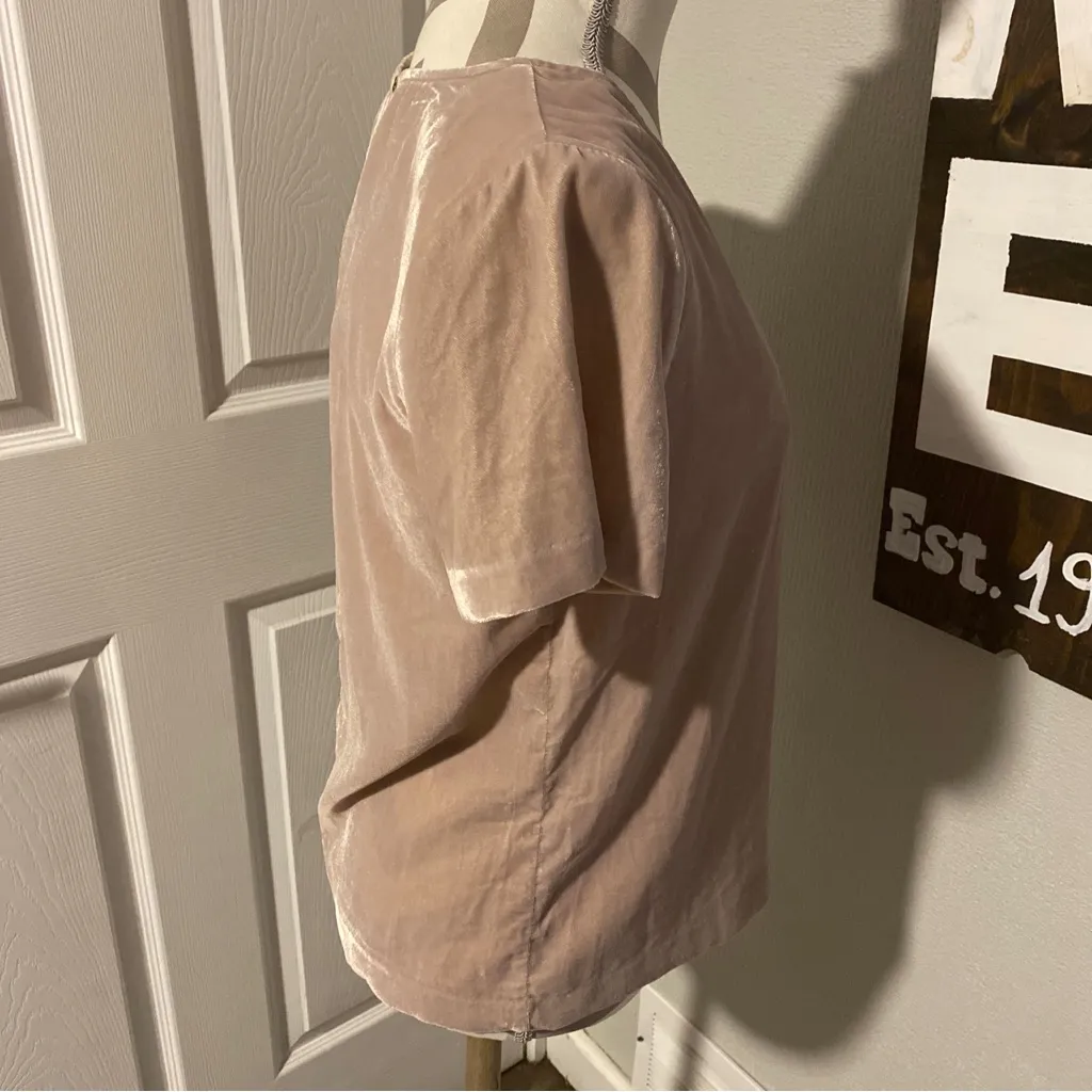 J. Crew Women's keyhole velvet smoked pink top size XS - Image 7