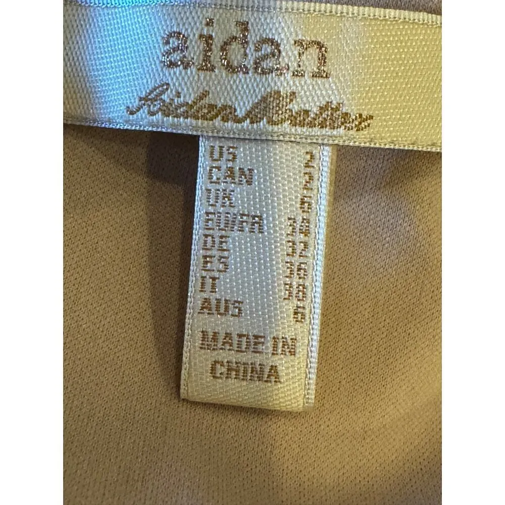 Aidan Mattox Dress Women 2 Black‎ Lace Up V Neck Lace Sheath Mini Cocktail LBD - Image 12