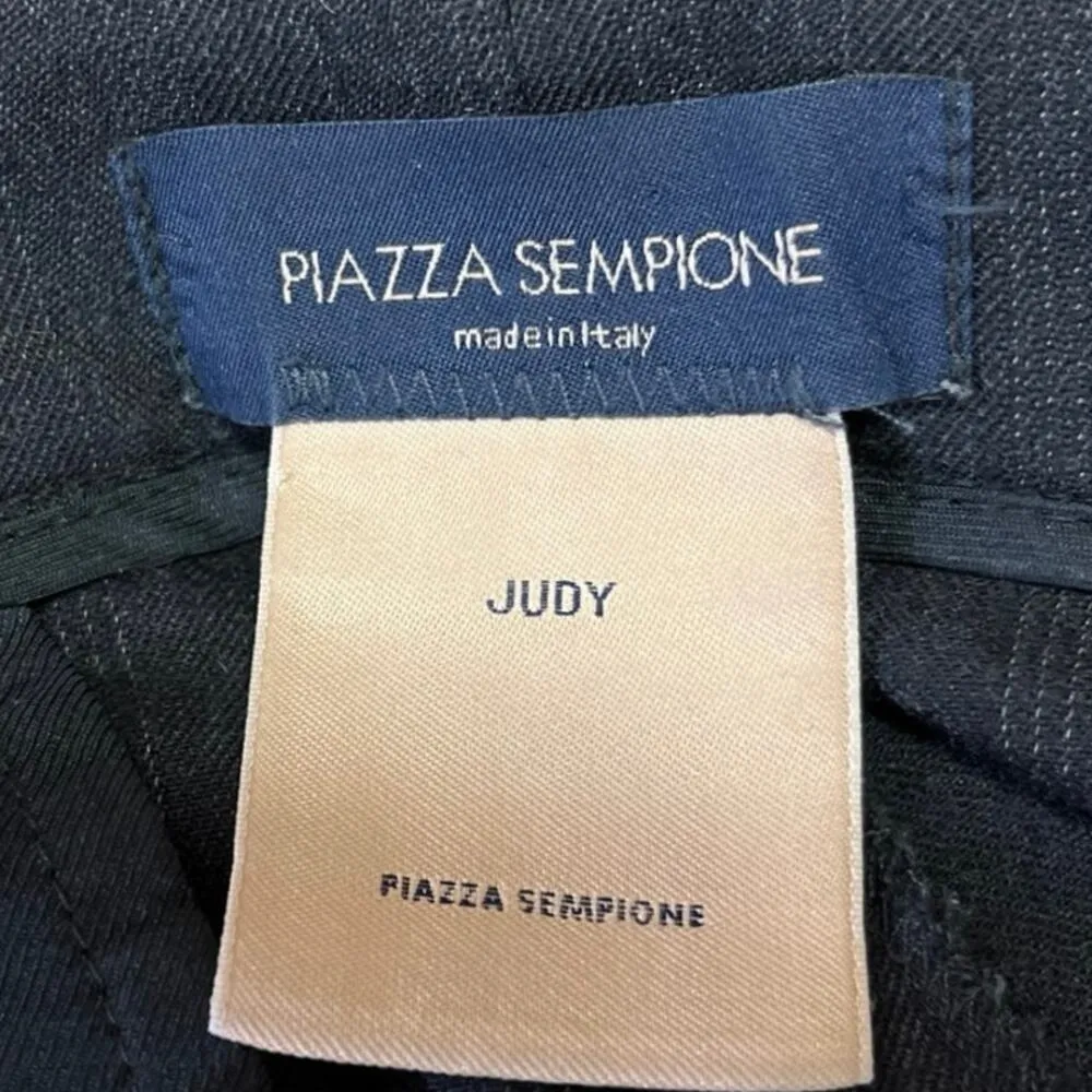 Piazza Sempione Judy High Rise Pull On Flat Front Straight Leg Dress Pants Sz 42 - Image 4