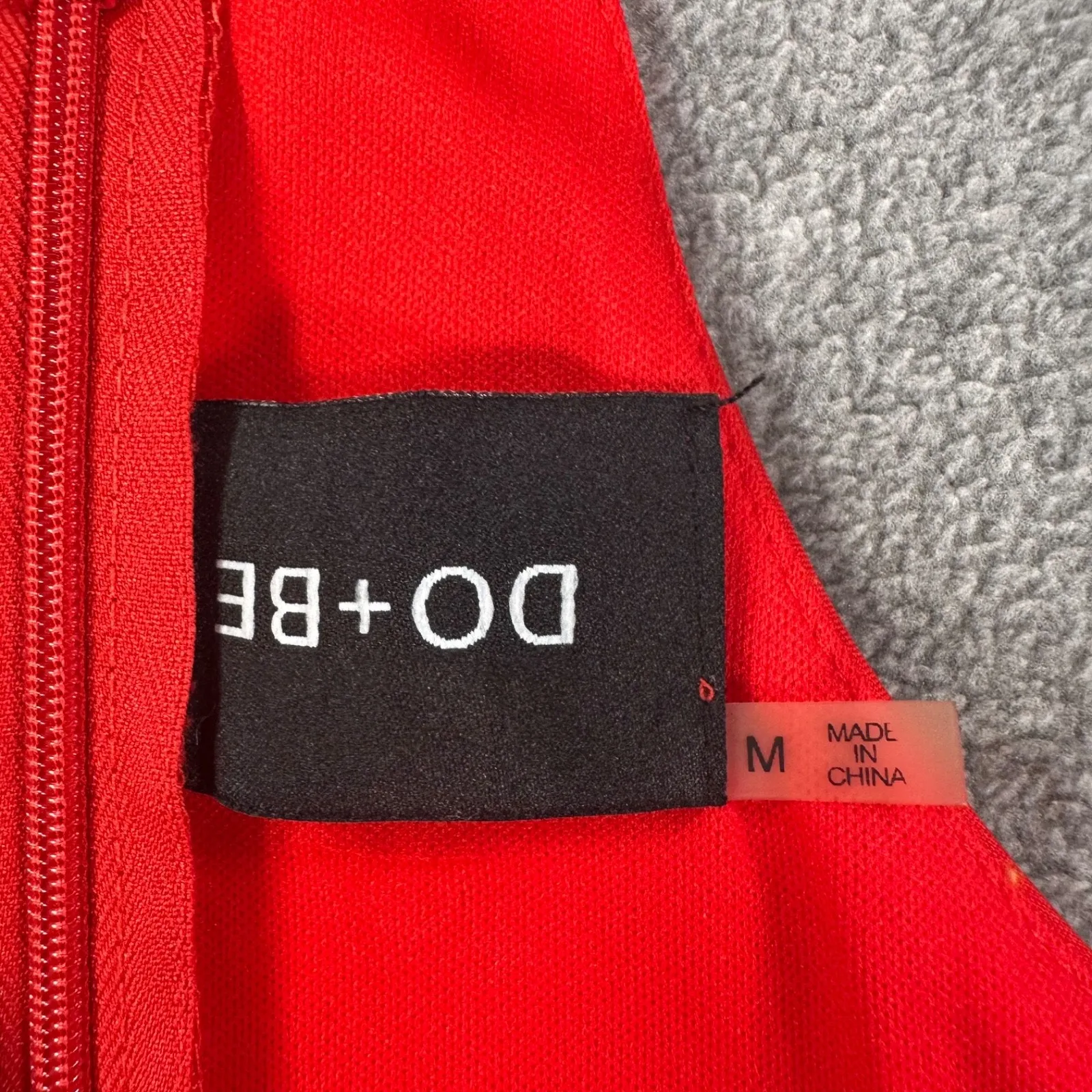 Do + Be Red Flare Cocktail Party Mini Dress Size Medium V-Neck Sleeveless - Image 3