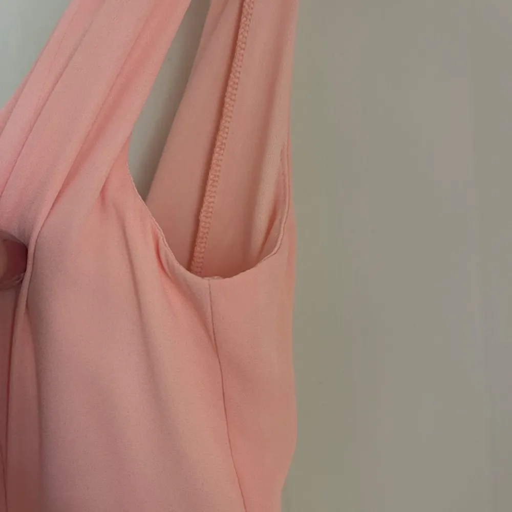 Blush Peach Long Bridesmaid Gown Flowy Formal Maxi Dress XS - Image 7