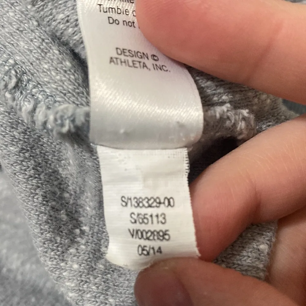 Athleta Castle Peak Crewneck cotton slub sweatshirt in Heather grey size M - Image 13