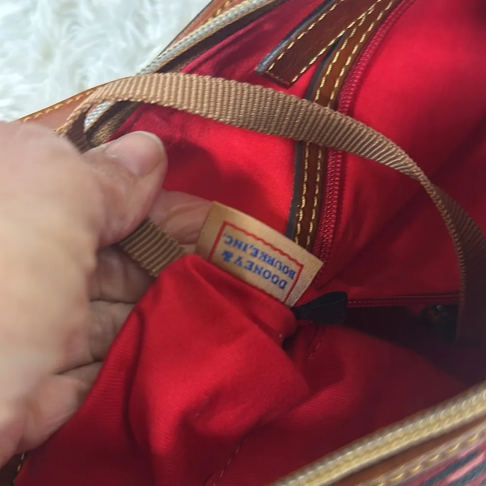 Dooney and Bourke Plaid Tartan Dome Handbag with Pebbled leather - Image 9