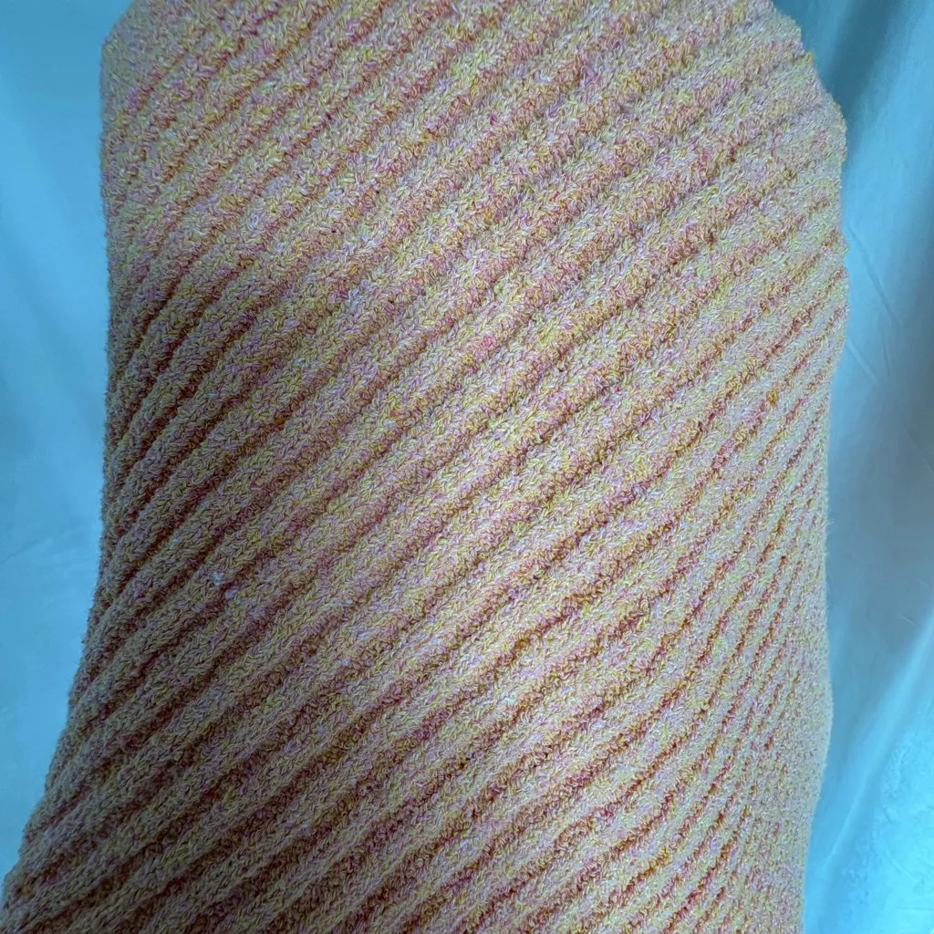 Women's Zara Peach orange Ribbed Knit Sleeveless Dress Size L - Image 16