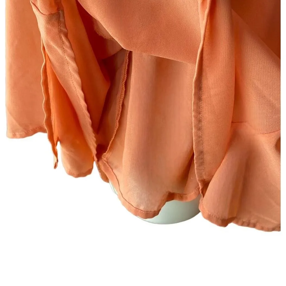 Open Sleeve Front Boho FOREVER 21 Spice Orange Bohemian Romper ~ Women's MEDIUM - Image 6