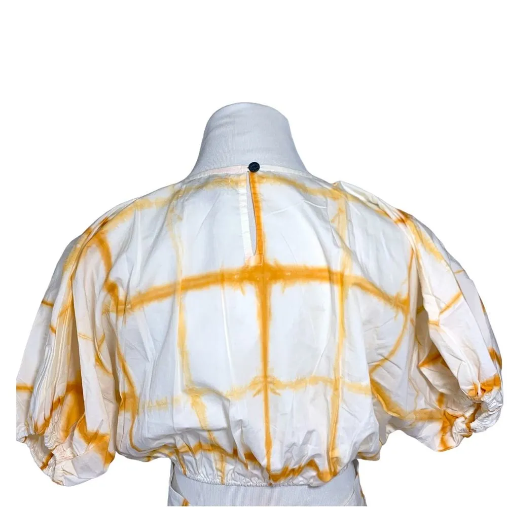 S/W/F Set NEW Sunscape Tie Dye Puff Sleeve Crop Top Maxi Skirt Medium Revolve - Image 7