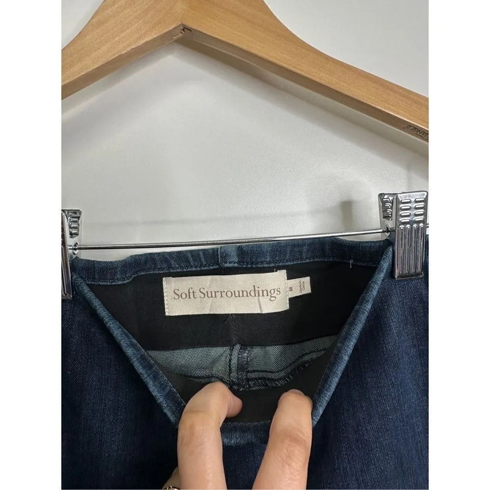 Soft Surroundings Pants Womens High Rise Elastic Waistband Jeans Size Medium - Image 5