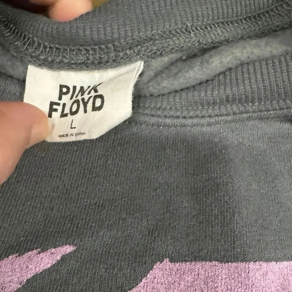 Pink Floyd Dark Side of the Moon Cropped Sweatshirt Size Large 2022 - Image 6