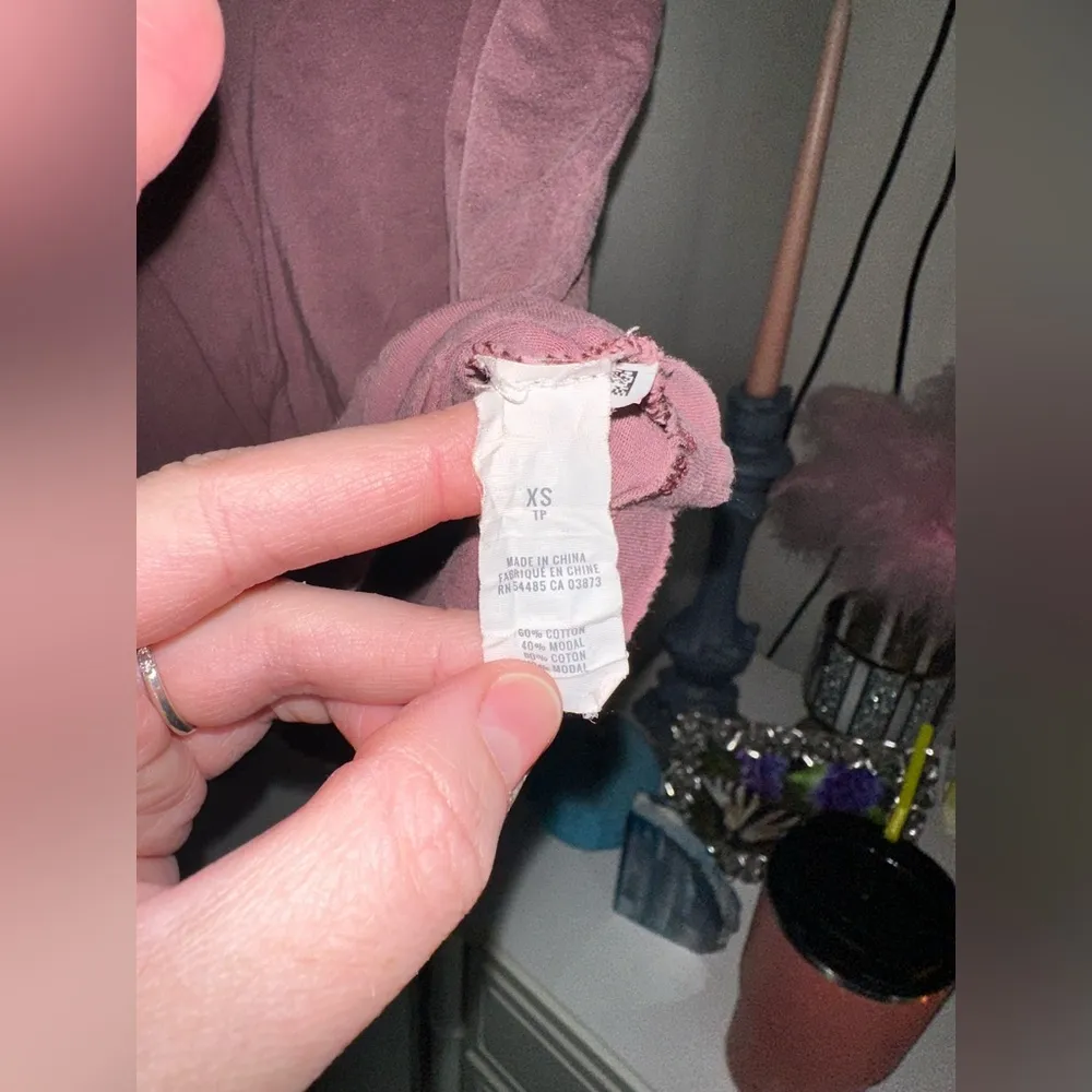 Aerie Real Soft Distressed Burgundy Tee - Image 8