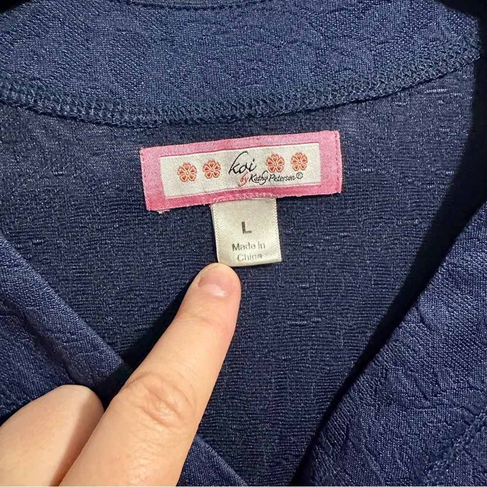 Koi Blue Scrub Blazer with V - Image 3