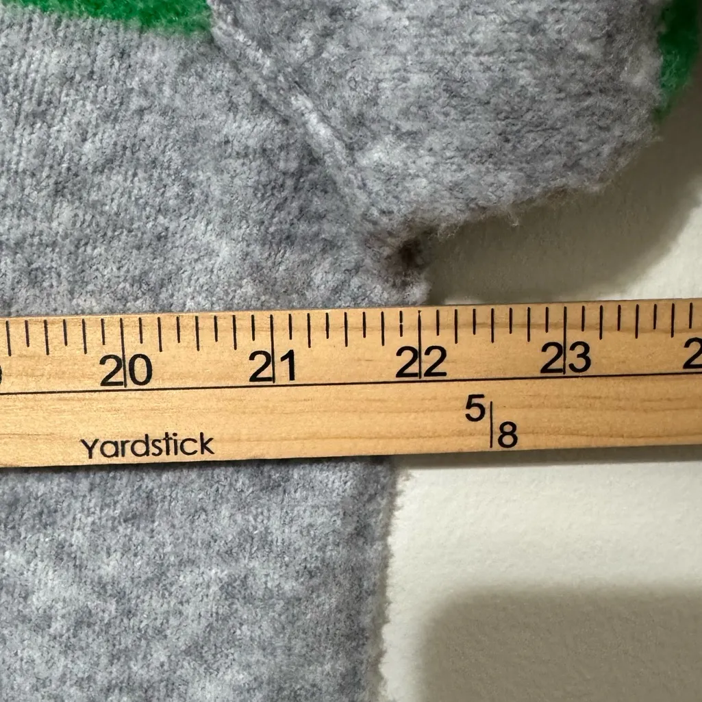 Aerie Unreal Striped Sweater Size XXS Oversized Green Gray - Image 6