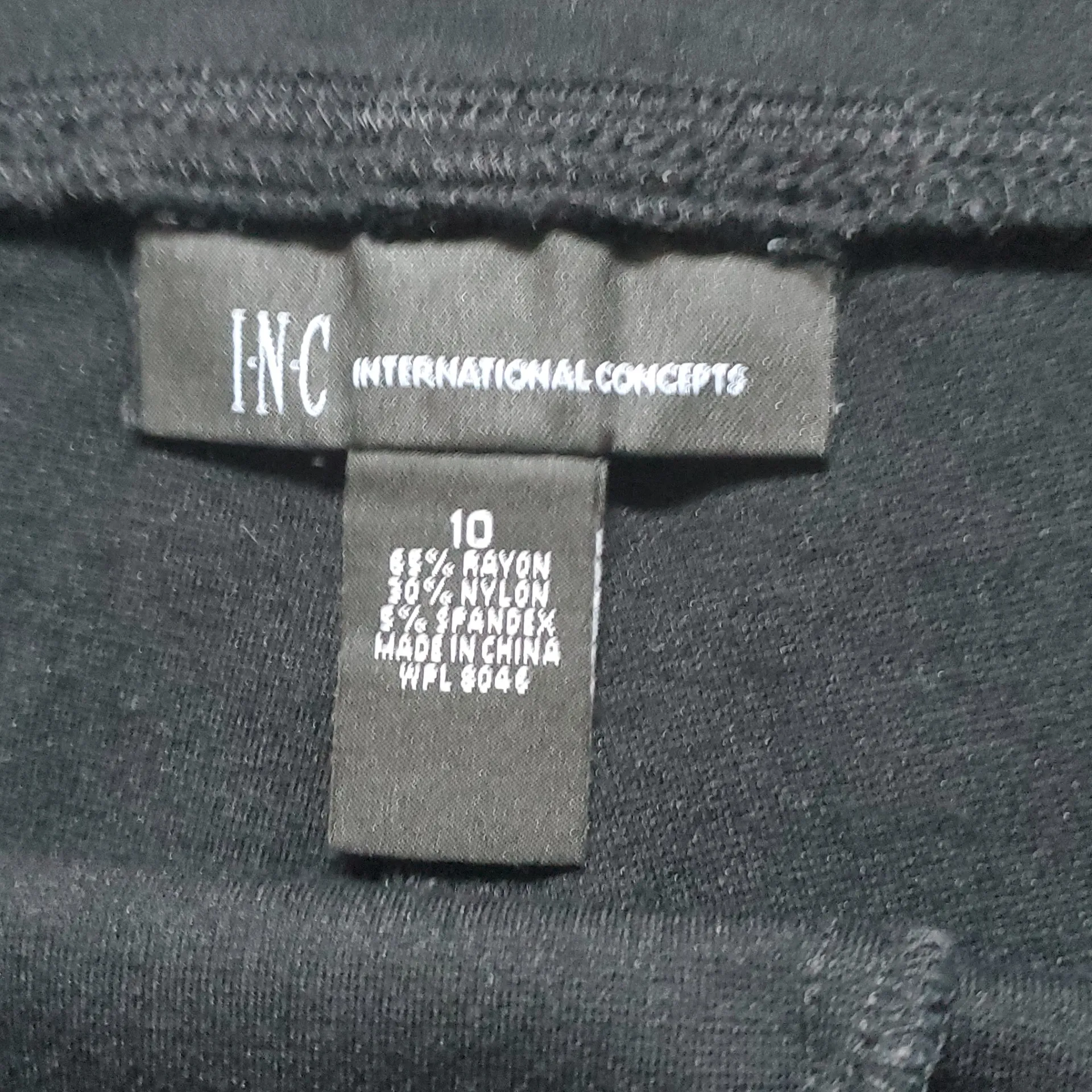 INC International Concepts Black Leggings | INC Legging Fit Pull On Pants Size 10 - Image 3