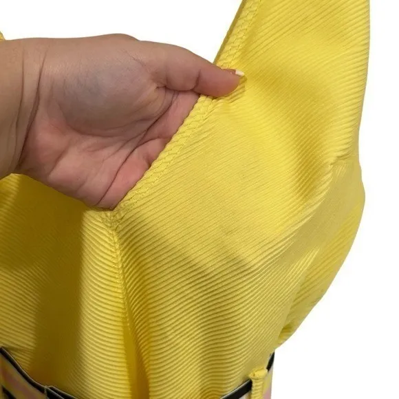 & Other Stories Belted High Cut Swimsuit 70's Retro Summer Vacation Size 8 - Image 4