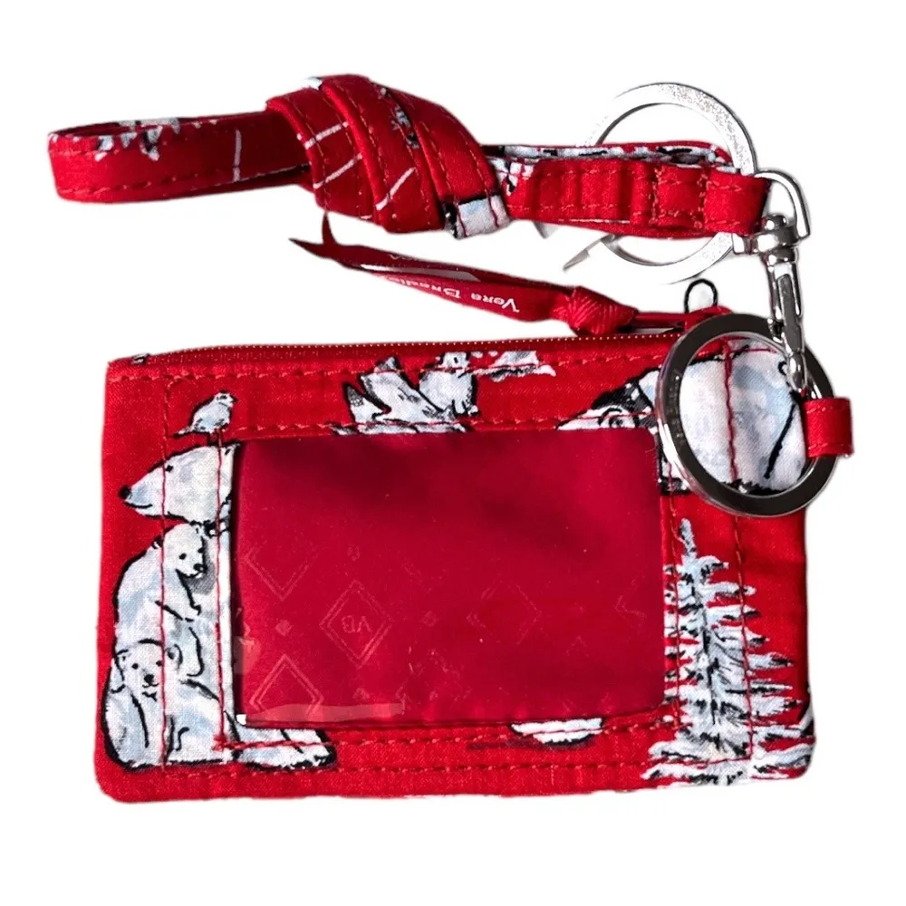 Vera Bradley Zip ID and Lanyard Beary Merry Red - Image 2