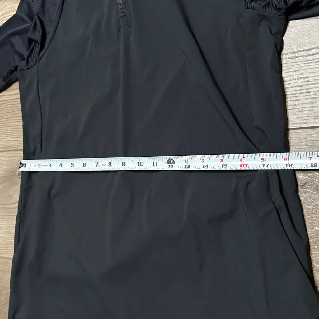 NWOT Hurley Long Sleeve‎ 1/4 Zip Pocket Swim Dress Cover Up Black Size Medium - Image 9