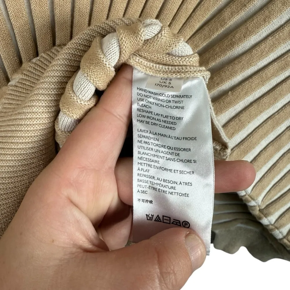 Free People Women’s Mad Chill Mock Neck Balloon Sleeve Pullover Ivory Size S - Image 8