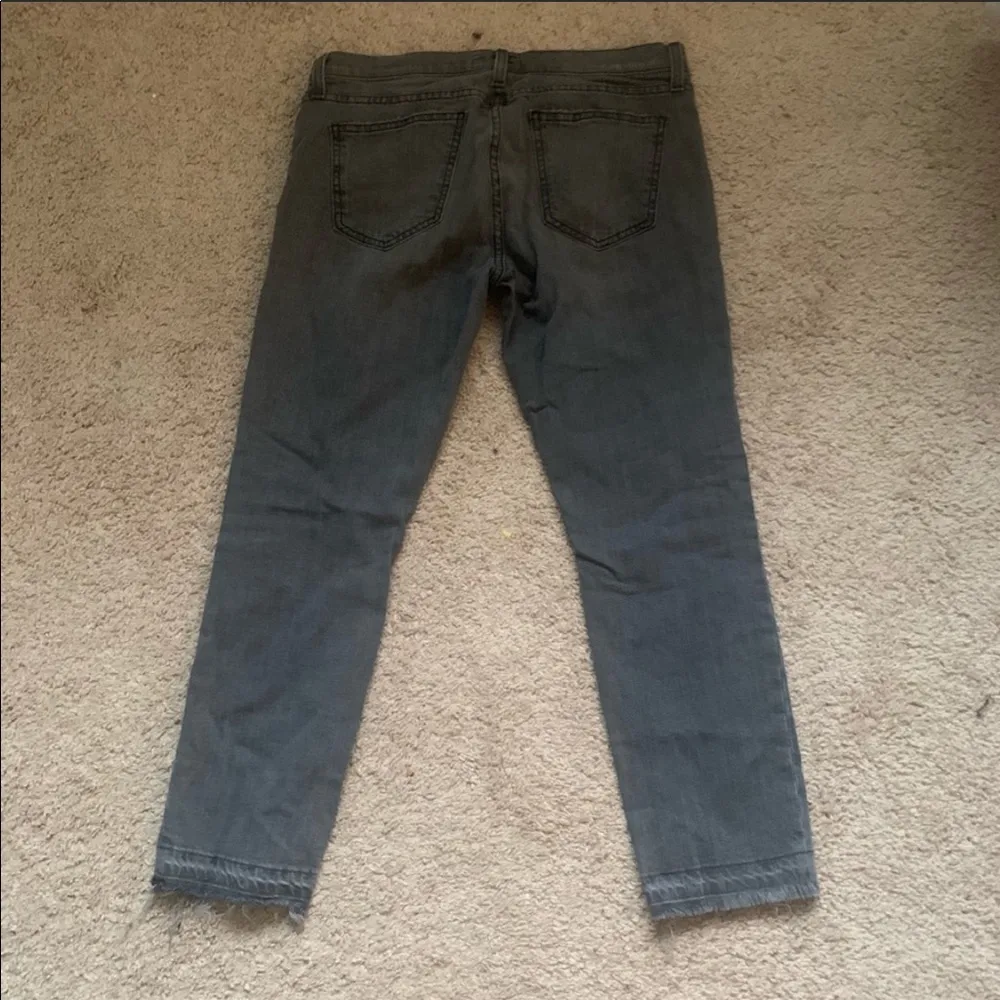 Current/Elliot gray cropped straight leg jeans - Image 7