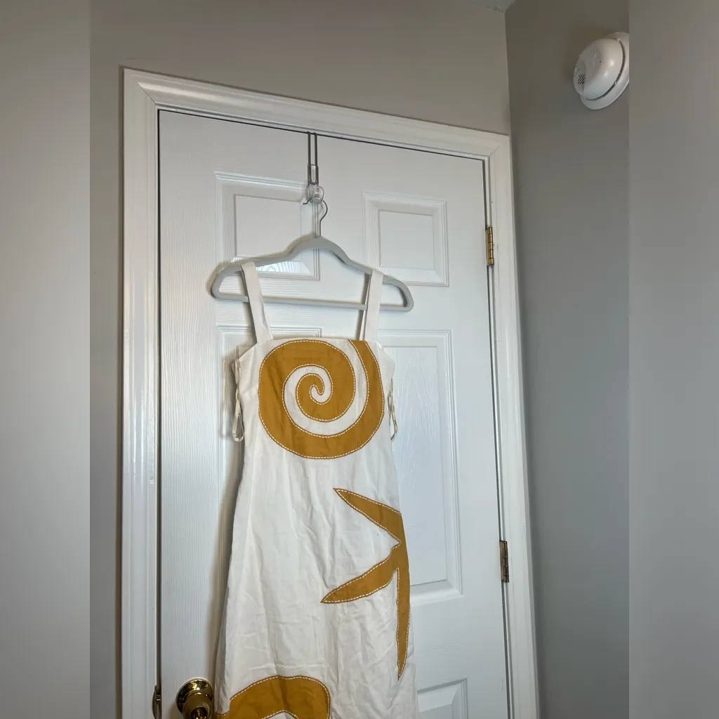 Cleobella Brie Midi Dress in Ivory & Ochre - Image 6