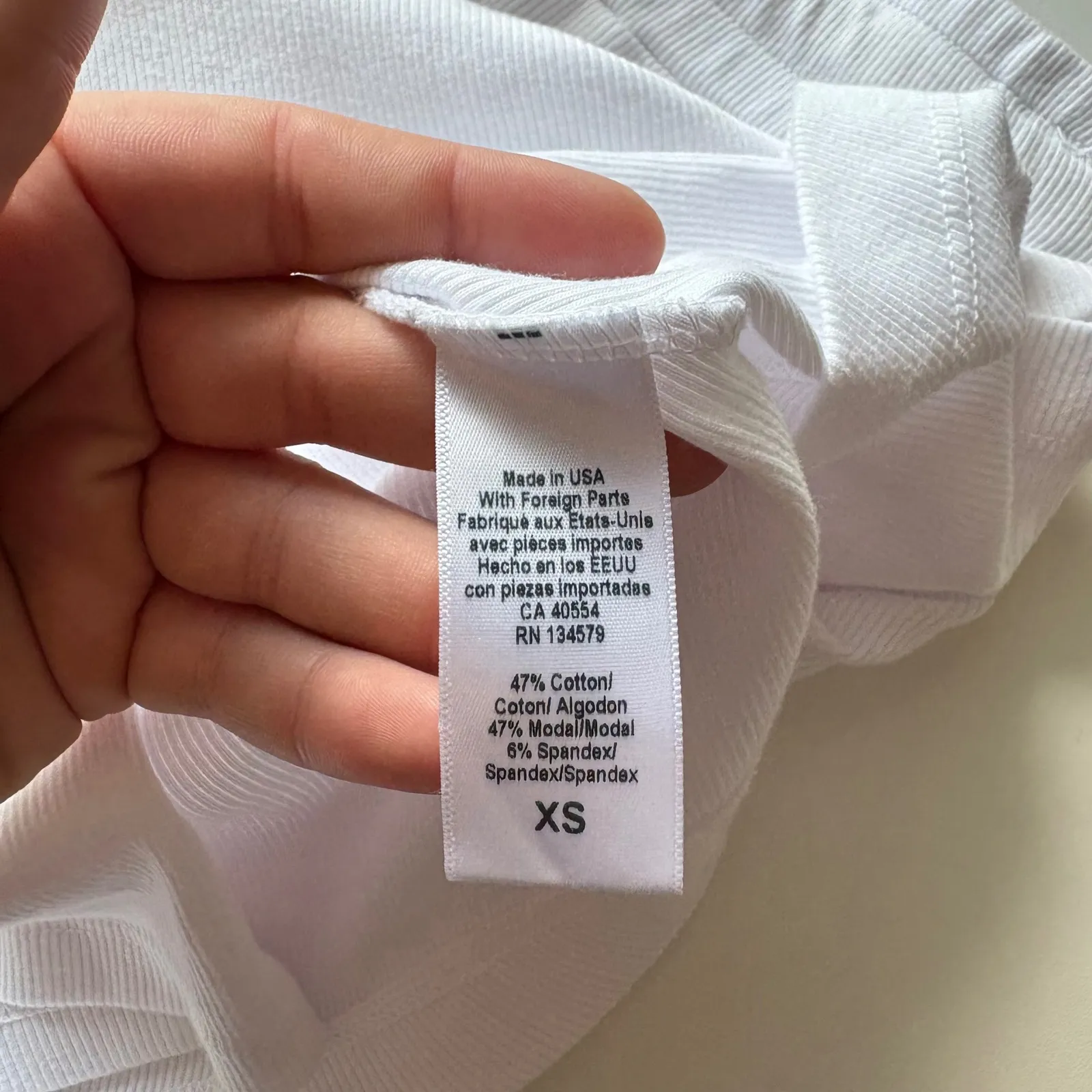 Sundry‎ White Ribbed Drawstring Mini Skirt Casual Athleisure XS - Image 7