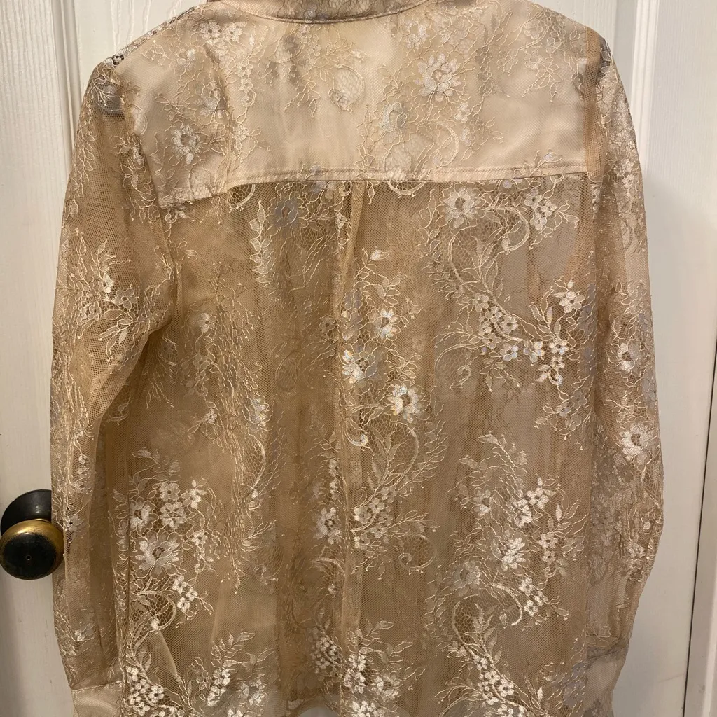 Maeve Women’s Gold Lace Blouse - Image 6