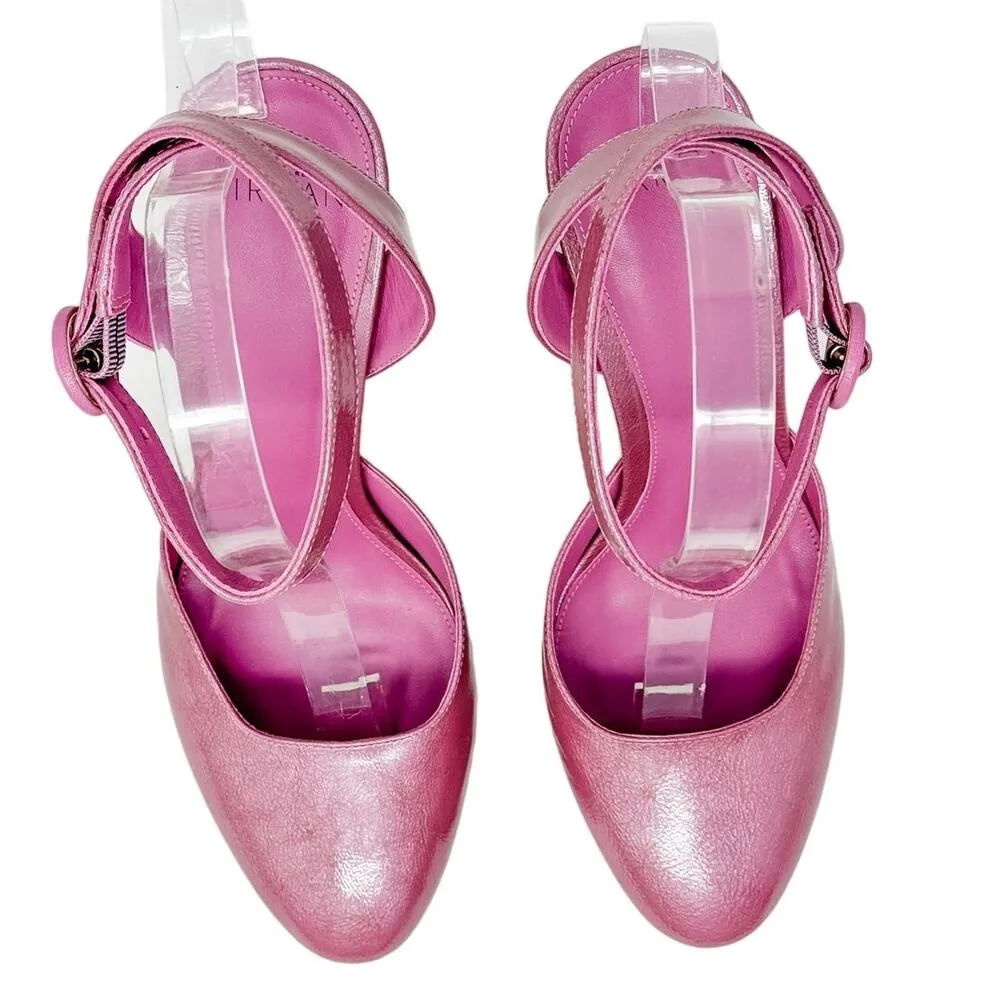 Alexandre Birman Vita 120 Platform Block Heel Ankle Strap Pumps Mauve Size 39.5 - Image 4