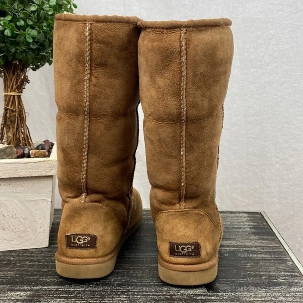 Ugg Tan Traditional Classic Fleece Lined Boots 9 9W - Image 2
