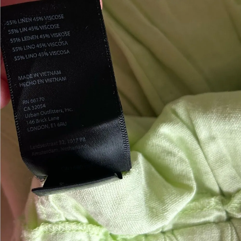 Urban Outfitters Myla Linen Blend Green Linen Cargo Pants Women’s Size Medium - Image 11