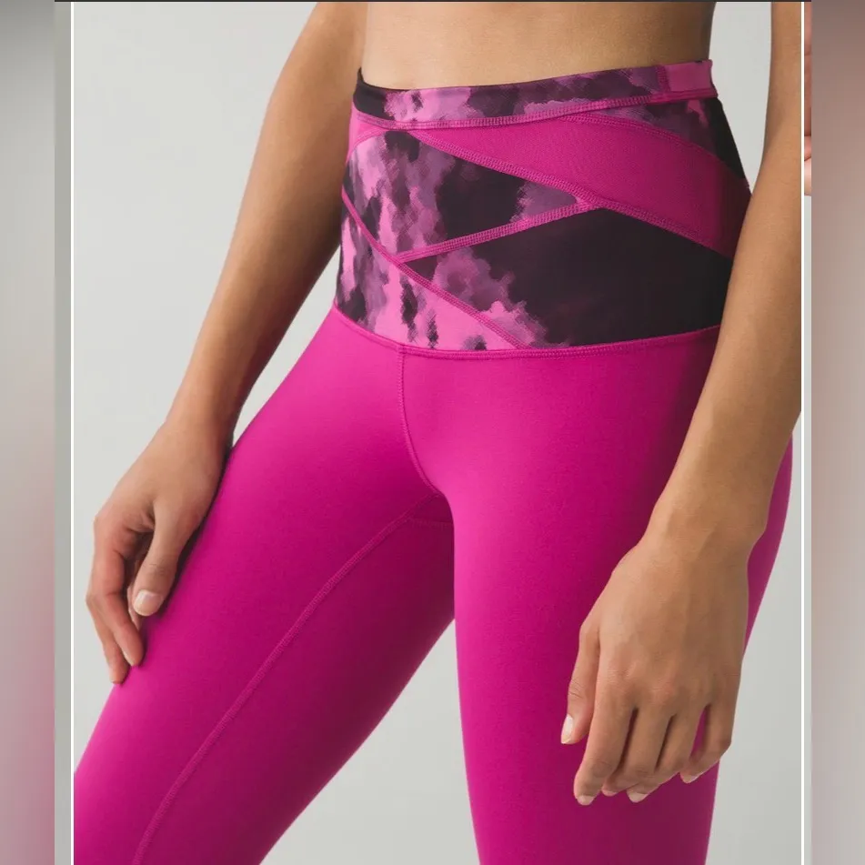 Lululemon  Wunder Under Pant Leggings 6 Raspberry Blooming Pixie Raspberry Pink - Image 4