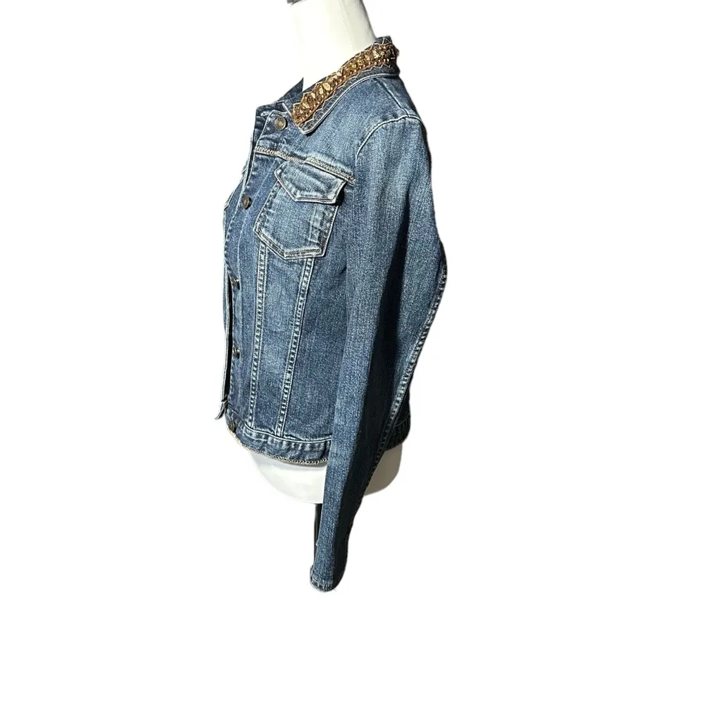Harold's Embellished Jean Jacket Size M Size M - Image 4