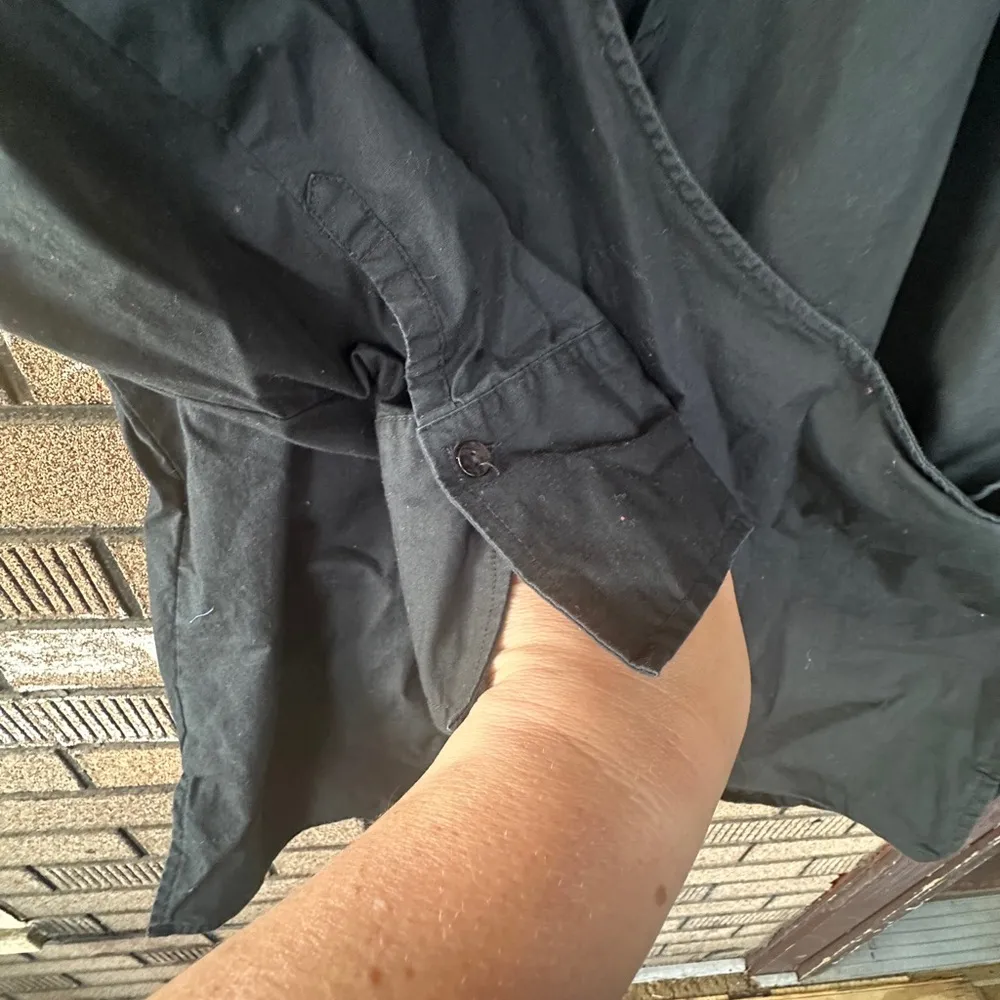 Venezia Jeans Clothing Company Wrap Shirt Size 14/16 Stretch Black - Image 4