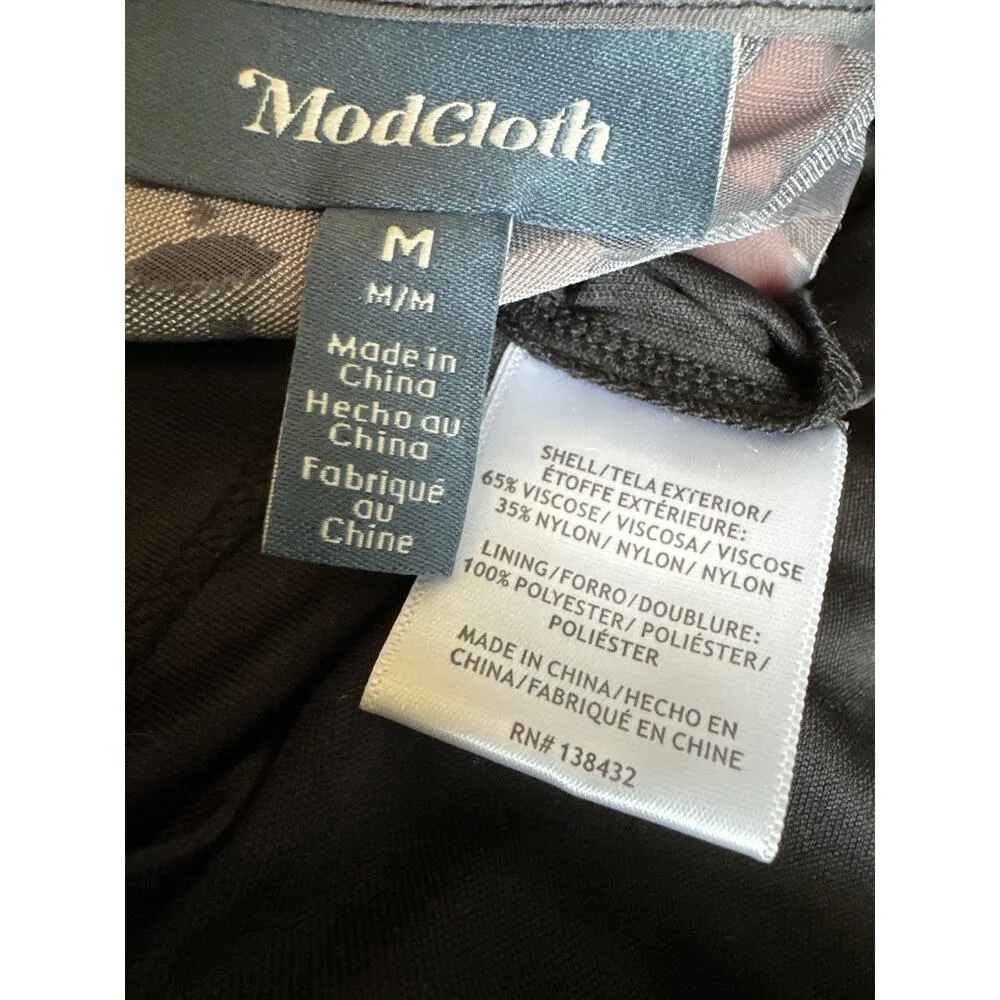 ModCloth Dramatic Depths Velvet Dress cherry blossom print size medium - Image 11