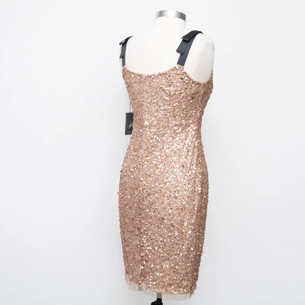 Adrianna Papell - Sequin Bow Straps  Dress - Image 12
