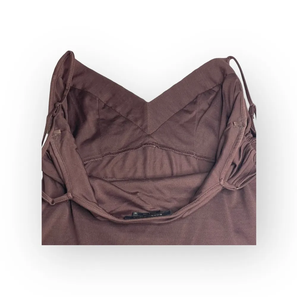 BCBGMAXAZRIA  ✿ Silk Blend Sequin Wood Bead Spaghetti Strap Cami Top ✿ Brown ✿ M - Image 10