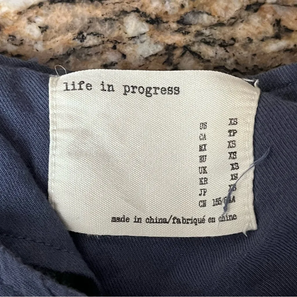 Life In Progress Moto Jacket Blue Vtg Y2k XS Womens Biker Grunge Edgy Forest - Image 7