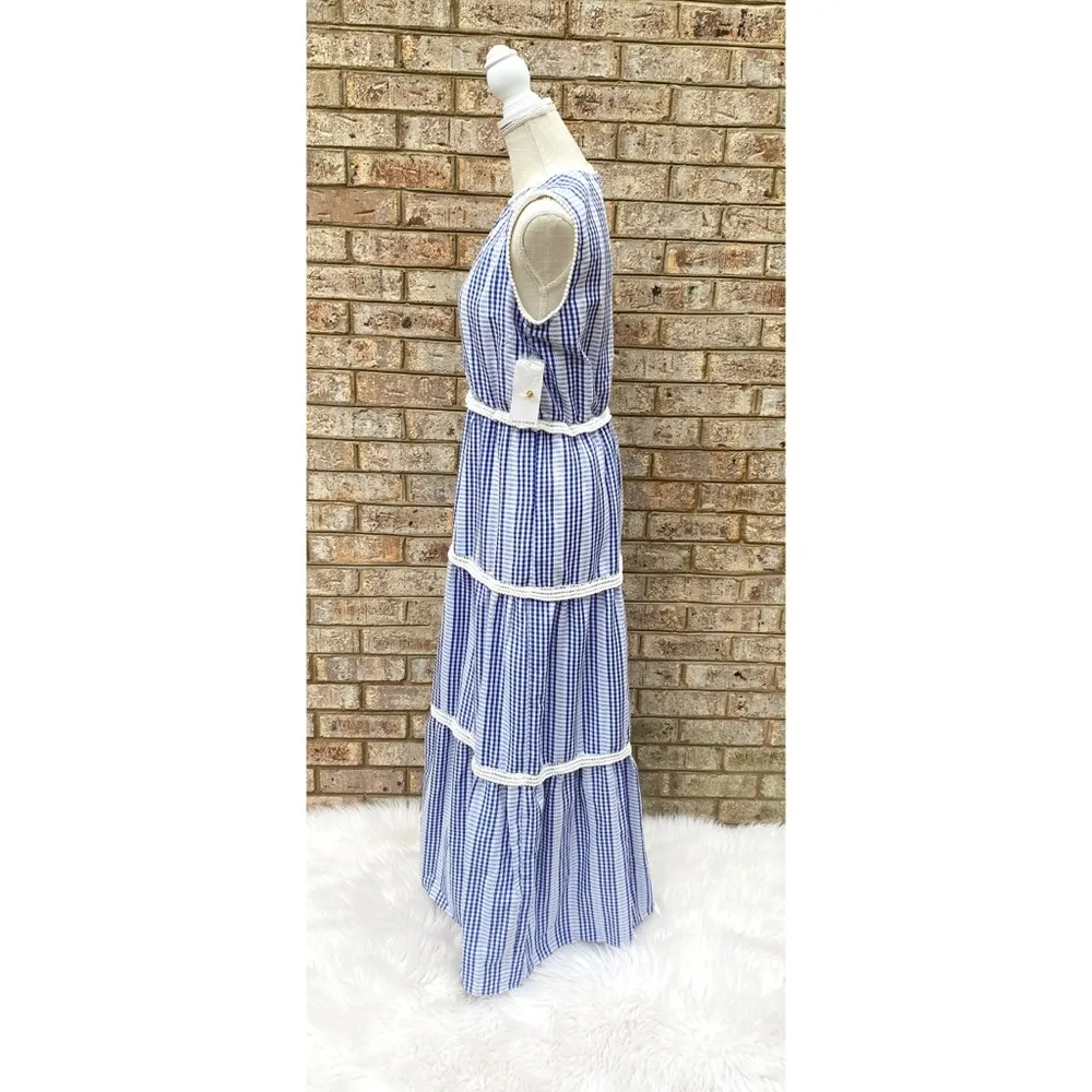 NWT Julia Jordan Gingham Tiered Maxi Dress - Image 4
