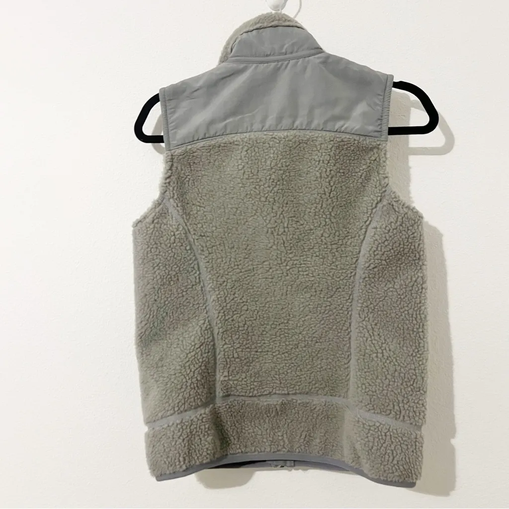 Patagonia Retro-X Deep Pile Fleece Vest Womens Solid Grey Size Medium M - Image 5