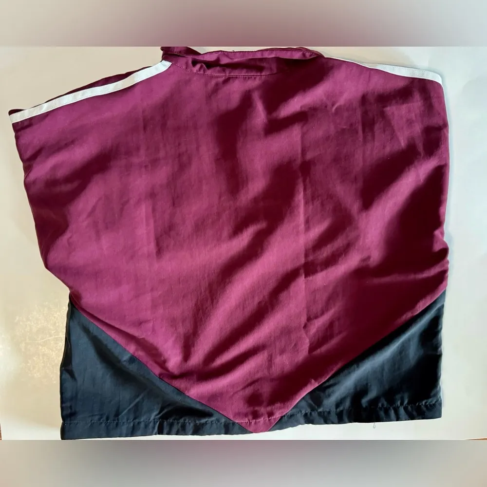 Cropped 1/2 Zip Windbreaker Maroon Size S - Image 6