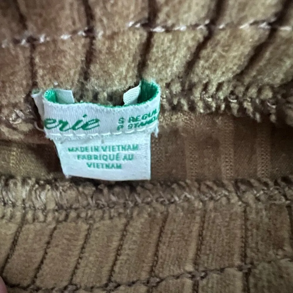 Aerie Groove-On Velour High Waisted Flare Pant Small Regular Women’s Gold Brown - Image 3