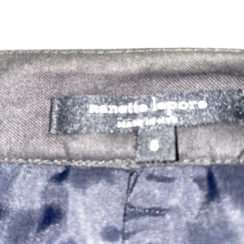 Nanette Lapore Women's Black Quilted Textured Pencil Skirt w/Back Slit-Size 6 - Image 8