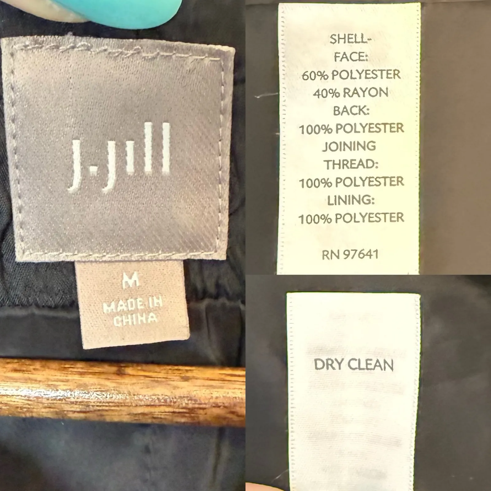 J. Jill Crinkle Long Open Front Jacket Black Sparkle Size M - Image 6